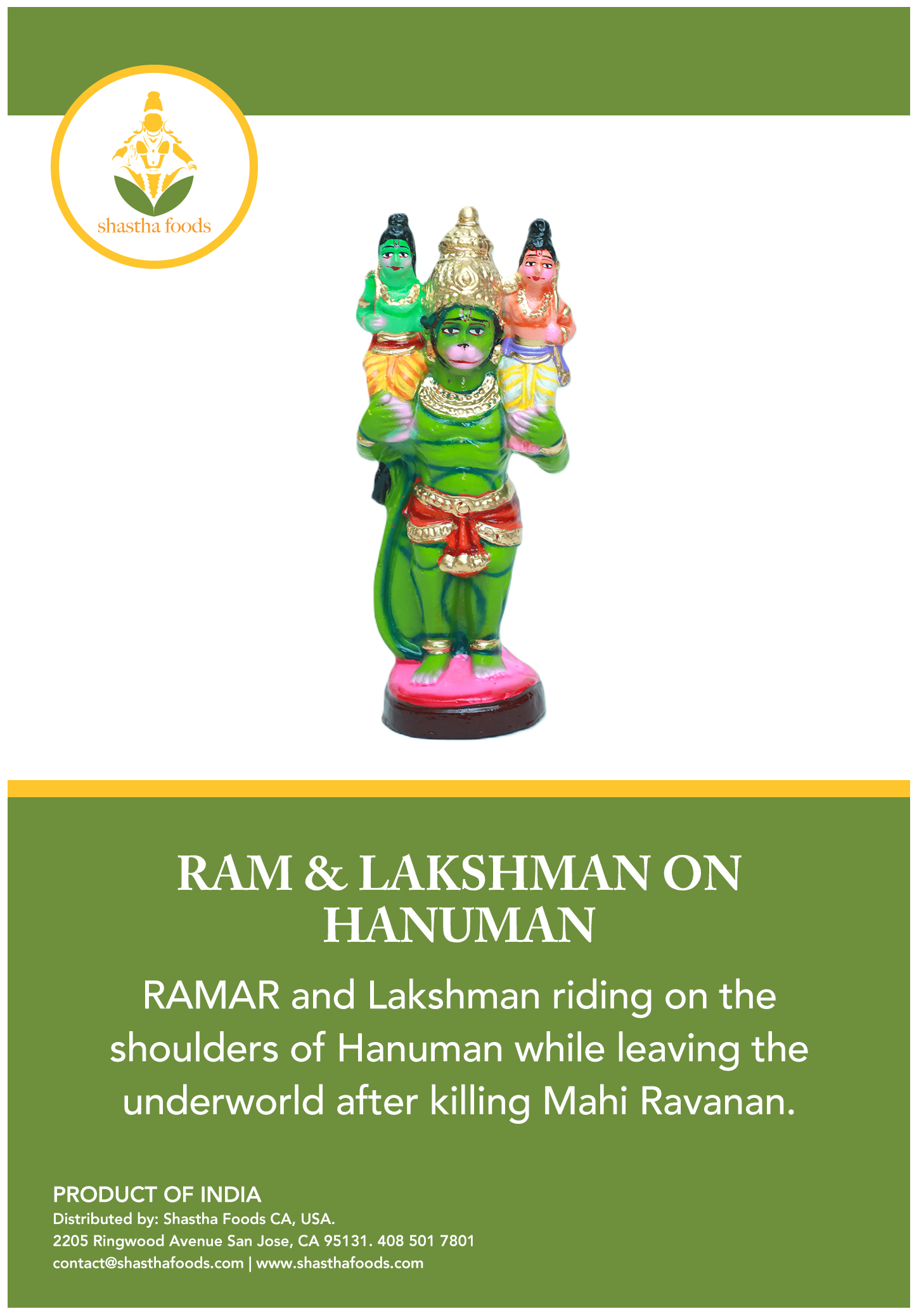 Hanuman on Ram & Lakshman